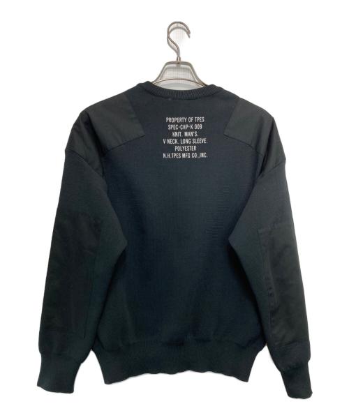 N.HOOLYWOOD（エヌ ハリウッド）N.HOOLYWOOD (エヌ ハリウッド) Vネックコマンダーニット ブラック サイズ:Lの古着・服飾アイテム