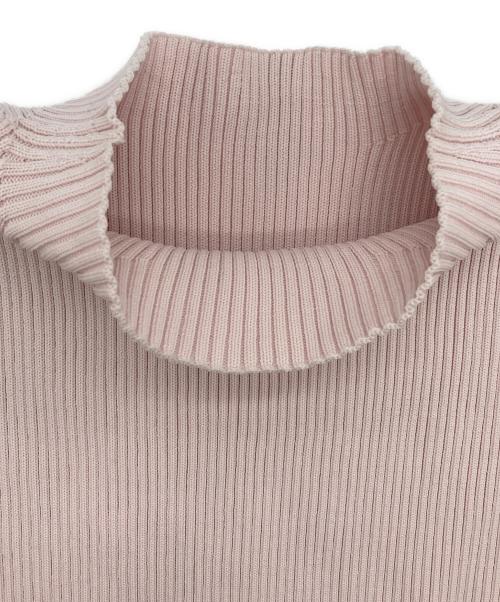 CELFORD（セルフォード）CELFORD (セルフォード) ハーフスリーブペプラムニットプルオーバー ピンク サイズ:38の古着・服飾アイテム