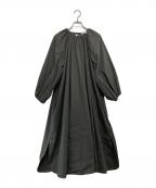 YORIヨリ）の古着「バックリボンギャザーワンピース」｜グレー