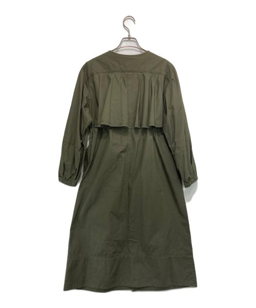 YORI（ヨリ）yori (ヨリ) ノーカラーワンピース オリーブ サイズ:Fの古着・服飾アイテム