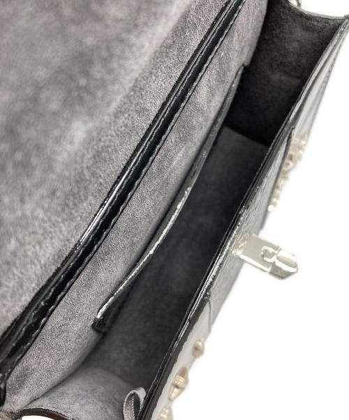 JIMMY CHOO（ジミーチュウ）JIMMY CHOO (ジミーチュウ) PYXIS CLUTCH チェーンショルダーバッグ ブラックの古着・服飾アイテム