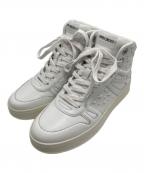 JIMMY CHOOジミーチュウ）の古着「スターモチーフレザーハイカットスニーカー」｜ホワイト