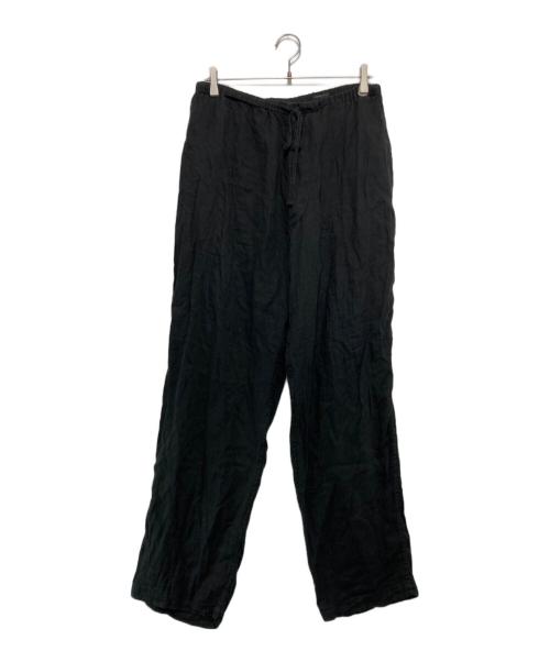 COMOLI（コモリ）COMOLI (コモリ) リネンWクロス ドローストリングパンツ ブラック サイズ:3の古着・服飾アイテム