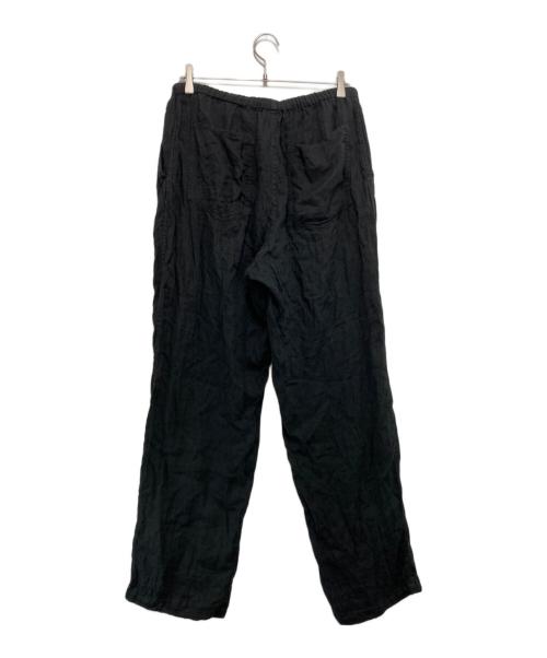 COMOLI（コモリ）COMOLI (コモリ) リネンWクロス ドローストリングパンツ ブラック サイズ:3の古着・服飾アイテム