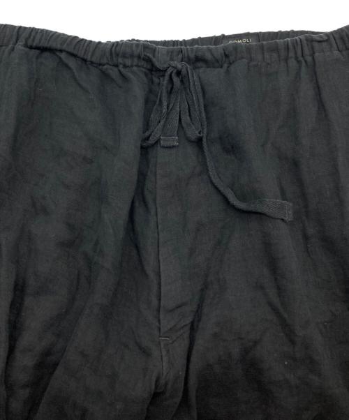 COMOLI（コモリ）COMOLI (コモリ) リネンWクロス ドローストリングパンツ ブラック サイズ:3の古着・服飾アイテム