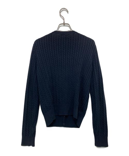 POLO RALPH LAUREN（ポロ・ラルフローレン）POLO RALPH LAUREN (ポロ・ラルフローレン) ケーブルニットカーディガン ネイビー サイズ:XLの古着・服飾アイテム