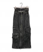 PRANK PROJECTプランクプロジェクト）の古着「Denim Cargo Skirt」｜ブラック