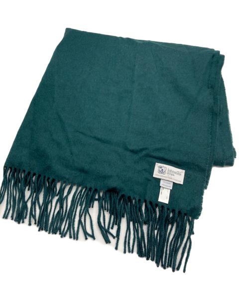 JOHNSTONS OF ELGIN（ジョンストンズオブエルガン）JOHNSTONS OF ELGIN (ジョンストンズオブエルガン) 大判ストール グリーンの古着・服飾アイテム