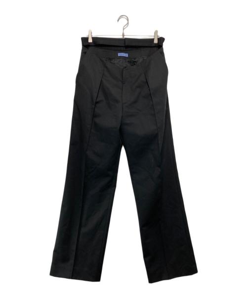 MUGLER（ミュグレー）Mugler (ミュグレー) H&M (エイチアンドエム) タックパンツ ブラック サイズ:34の古着・服飾アイテム