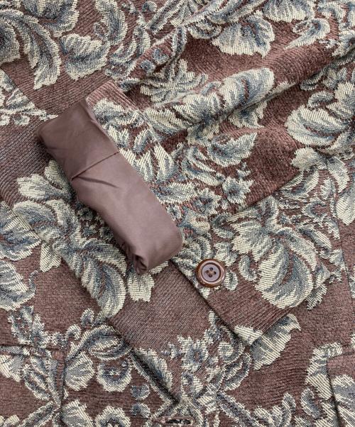 Denim&co（デニムアンドコー）Denim&co (デニムアンドコー) ジャガードジャケット ブラウン サイズ:Mの古着・服飾アイテム