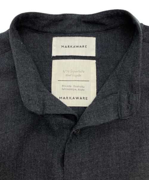 MARKAWARE（マーカウェア）MARKAWARE (マーカウェア) COMFORT FIT BANDCOLLAR SHIRT グレー サイズ:1の古着・服飾アイテム