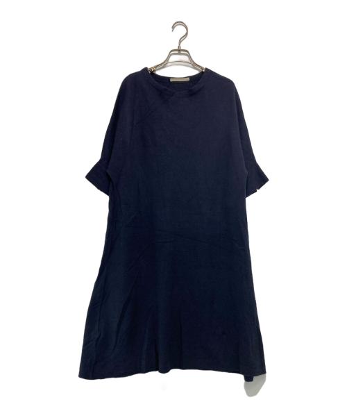 evam eva（エヴァムエヴァ）evam eva (エヴァムエヴァ) ニットワンピース ネイビー サイズ:-の古着・服飾アイテム