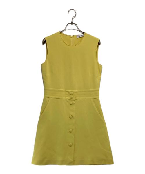 RED VALENTINO（レッドヴァレンティノ）RED VALENTINO (レッドヴァレンティノ) ノースリーブワンピース イエロー サイズ:40の古着・服飾アイテム