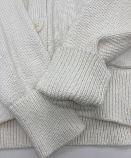 POLO RALPH LAUREN（ポロ・ラルフローレン）POLO RALPH LAUREN (ポロ・ラルフローレン) コットンVネックカーディガン ホワイト サイズ:XXSの古着・服飾アイテム