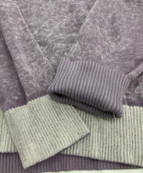 DIESEL（ディーゼル）DIESEL (ディーゼル) ロゴパッチニット パープル サイズ:Sの古着・服飾アイテム