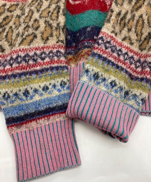 KAPITAL（キャピタル）KAPITAL (キャピタル) パッチワークニット レッド×ネイビー サイズ:1/Sの古着・服飾アイテム