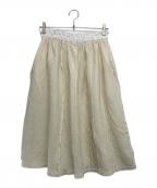 mon sakataモンサカタ）の古着「ウールスカート」｜ホワイト