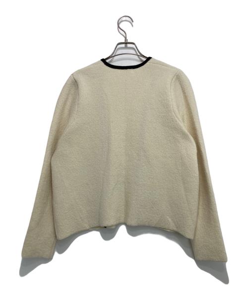 BALLSEY（ボールジィ）BALLSEY (ボールジィ) ウールナイロンブークレー フロントオープンカーディガン アイボリー サイズ:Sの古着・服飾アイテム