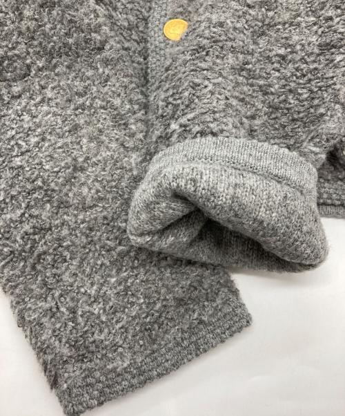 MACPHEE（マカフィー）MACPHEE (マカフィー) ムートン クルーネックカーディガン グレー サイズ:Sの古着・服飾アイテム
