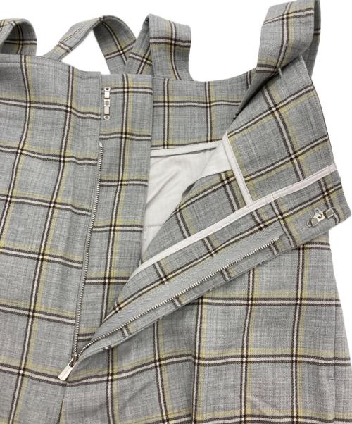 GALERIE VIE（ギャルリーヴィー）GALERIE VIE (ギャルリーヴィー) スポンジウール サスペンダーパンツ グレー サイズ:36の古着・服飾アイテム