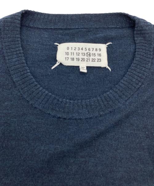 Maison Margiela（メゾンマルジェラ）Maison Margiela (メゾンマルジェラ) エルボーパッチニット ネイビー サイズ:Mの古着・服飾アイテム