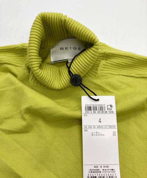 BEIGE（ベイジ）BEIGE (ベイジ) WILLOW/ハイネックニット グリーン サイズ:4 未使用品の古着・服飾アイテム