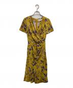 kay meケイミー）の古着「ゴールドハーベストギャザーワンピース」｜イエロー