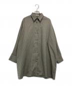 CLANEクラネ）の古着「GUNCLUB CHECK BACKFRILL SHIRT」｜グレー