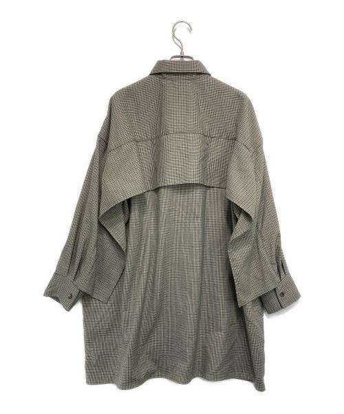 CLANE（クラネ）CLANE (クラネ) GUNCLUB CHECK BACKFRILL SHIRT グレー サイズ:11の古着・服飾アイテム