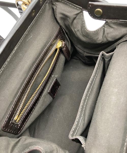 土屋鞄（ツチヤカバン）土屋鞄 (ツチヤカバン) レザーキャンバス ポストミニショルダーバッグ ブラウン サイズ:-の古着・服飾アイテム