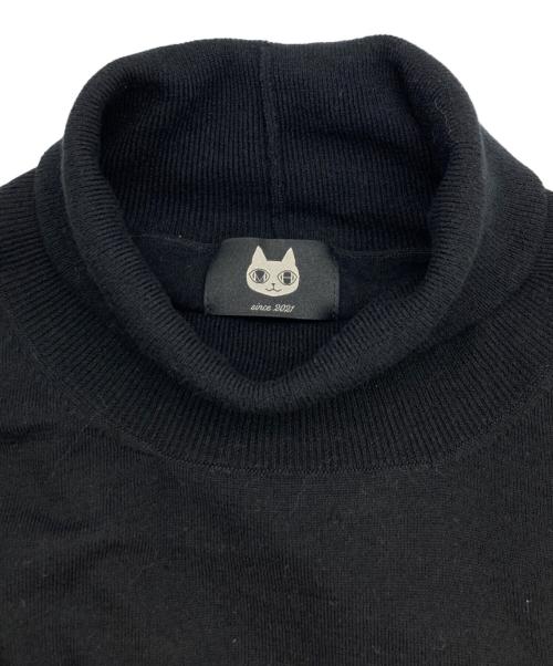 MH（エムエイチ）MH (エムエイチ) ハイネックニット ブラック サイズ:Lの古着・服飾アイテム