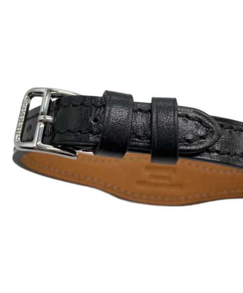 HERMES（エルメス）HERMES (エルメス) レザーブレスレット ブラック サイズ:-の古着・服飾アイテム