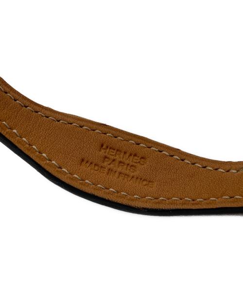 HERMES（エルメス）HERMES (エルメス) レザーブレスレット ブラック サイズ:-の古着・服飾アイテム