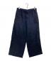 FRONT 11201（フロント 11201）の古着「BLACK INDIGO LINEN EASY PANTS」｜ブルー×ブラック