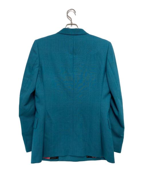 PAUL SMITH（ポールスミス）Paul Smith (ポールスミス) GLEN CHECK DOUBLE BREASTED JACKET グリーン サイズ:Lの古着・服飾アイテム