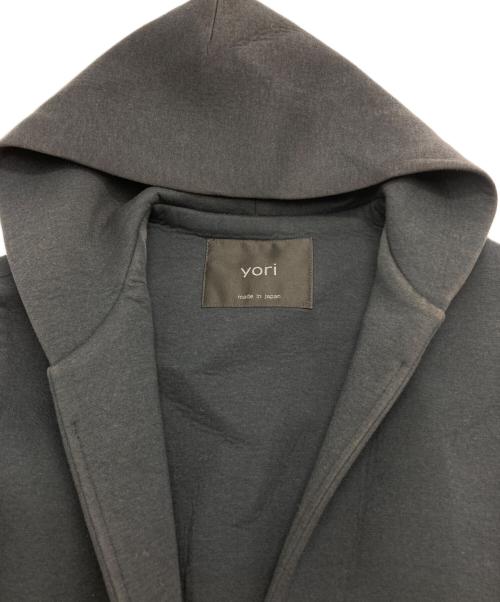 YORI（ヨリ）YORI (ヨリ) ボンディング ロングベスト ジレ ブラック サイズ:Fの古着・服飾アイテム