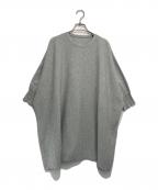 BEARDSLEYビアズリー）の古着「パフ袖ビッグニット」｜グレー