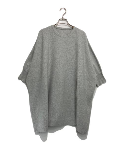 BEARDSLEY（ビアズリー）BEARDSLEY (ビアズリー) パフ袖ビッグニット グレー サイズ:Fの古着・服飾アイテム