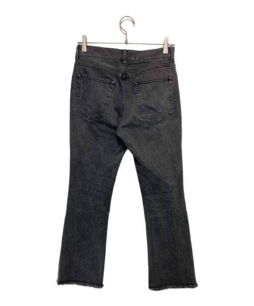 MADISON BLUE（マディソンブルー）MADISON BLUE (マディソンブルー) HEM CUT SLIM FLARE DENIM ブラック サイズ:Sの古着・服飾アイテム