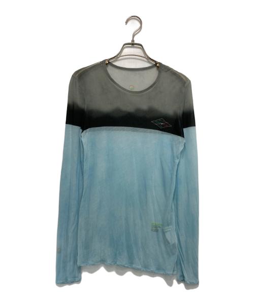 beautiful people（ビューティフルピープル）beautiful people (ビューティフルピープル) sheer surf printed jersey crew neck top スカイブルー サイズ:36の古着・服飾アイテム