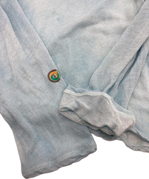 beautiful people（ビューティフルピープル）beautiful people (ビューティフルピープル) sheer surf printed jersey crew neck top スカイブルー サイズ:36の古着・服飾アイテム