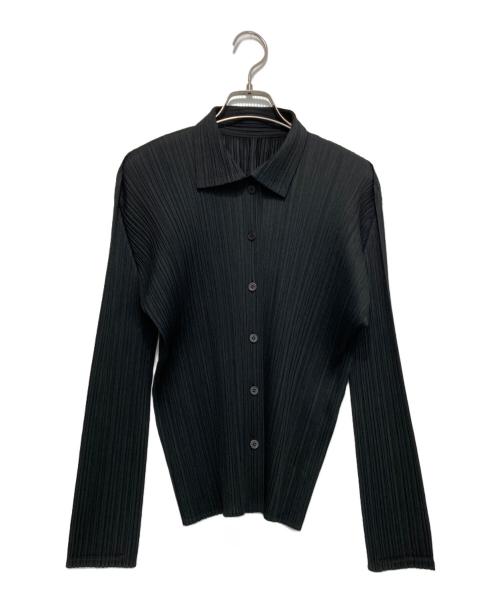 PLEATS PLEASE（プリーツプリーズ）PLEATS PLEASE (プリーツプリーズ) プリーツシャツ ブラック サイズ:3の古着・服飾アイテム