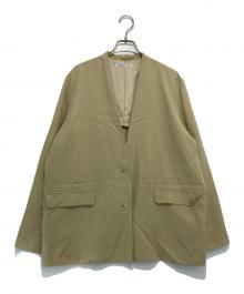 Plage（プラージュ）の古着「キュプラブラウスジャケット」｜ベージュ