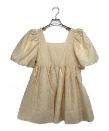 U by SPICK&SPAN（ユー バイ スピック＆スパン）の古着「フラワージャガードブラウス」｜ベージュ