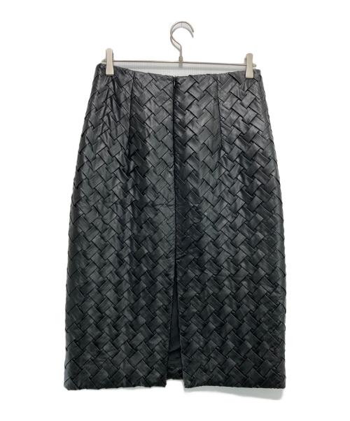 MARELLA（マレーラ）MARELLA (マレーラ) エコレザーメッシュスカート ブラック サイズ:JP42/CH36の古着・服飾アイテム