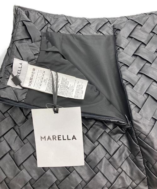 MARELLA（マレーラ）MARELLA (マレーラ) エコレザーメッシュスカート ブラック サイズ:JP42/CH36の古着・服飾アイテム