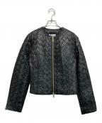 MARELLAマレーラ）の古着「イントレチャートブルゾン」｜ブラック