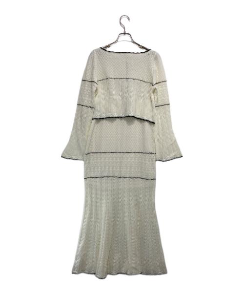 Snidel（スナイデル）Snidel (スナイデル) クロシェニットセットアップ ホワイト サイズ:Fの古着・服飾アイテム