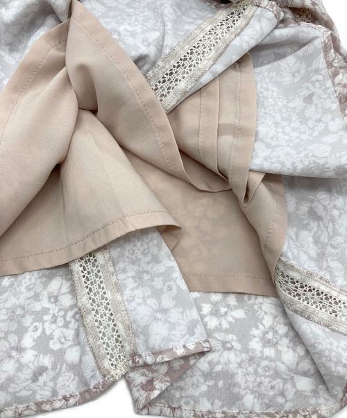 HER LIP TO（ハーリップトゥ）Her lip to (ハーリップトゥ) Lace Trimmed Floral Dress グレー サイズ:Sの古着・服飾アイテム