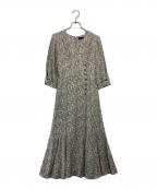 JUSGLITTYジャスグリッティー）の古着「カシュクールプリントワンピース」｜ベージュ